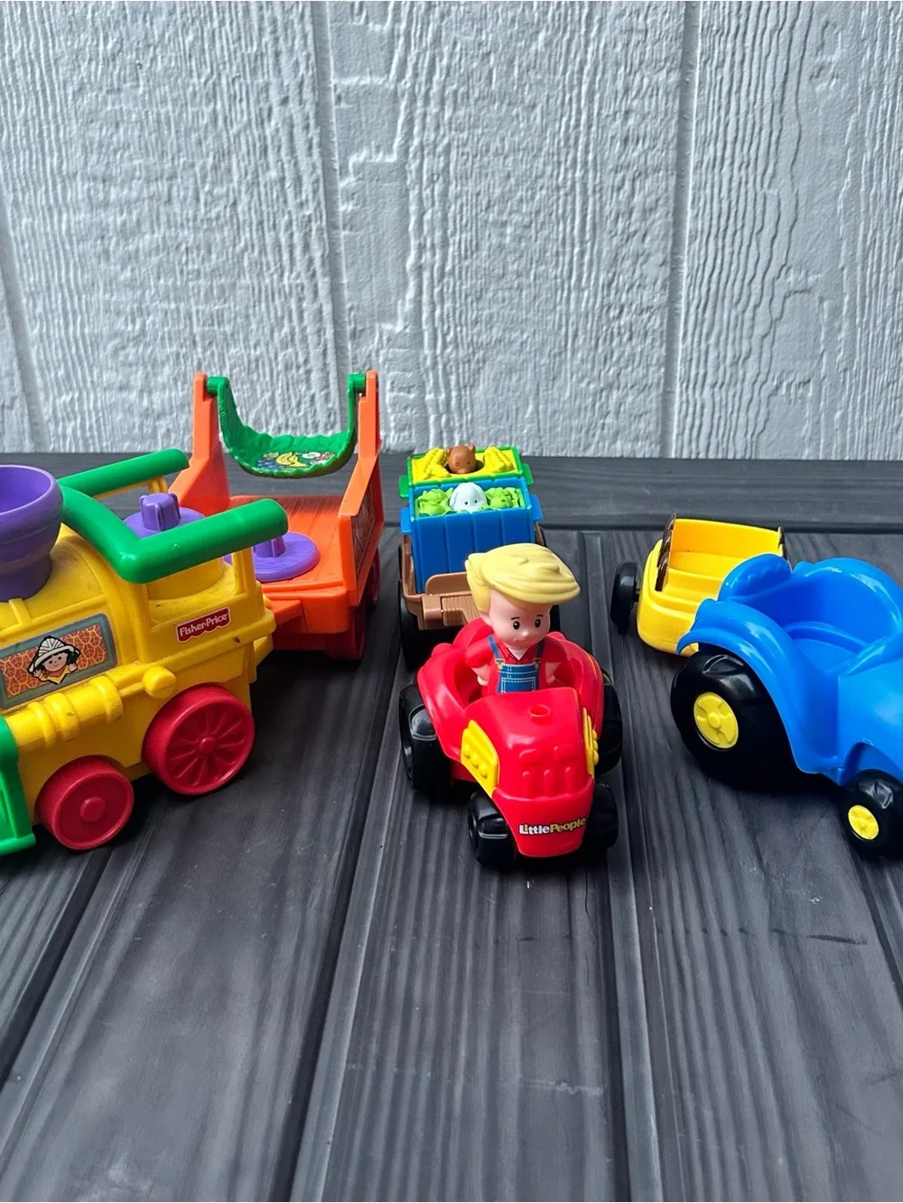 Fisher-Price Little People train tractor cars